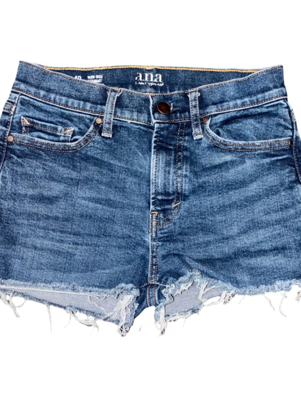 Sz.4 P*a.n.a.*Blue Denim Shorts--Raw Hem